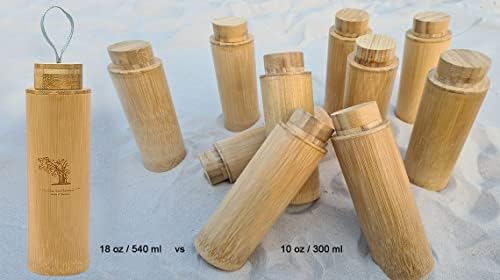 Nenhuma árvore foi prejudicada garrafa de água de vidro de bambu 18 onças - 540ml de boca larga com boné de bambu eco amigável bpa