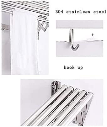 Roupas dobráveis ​​de parede XMCX Airer Airer Laundry Secying Rack Towel Bar para lavanderia salon salva-se espaço interno/externo