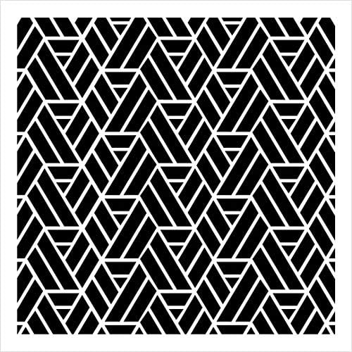 Diversão com formas multimídia hexagon trimestre view stencil studior12 | Sinal de madeira | Modelo Mylar reutilizável | Decoração de parede | Projeto de arte com várias camadas | Journal Art Deco | DIY Home - Escolha