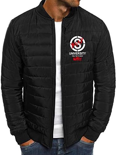 Jaqueta para masculino SJWCLYS com capuz, jaqueta de sopro de capuz compactável e resistente à água masculina