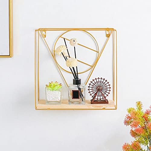 Anncus Square Golden Iron Mount Mount Storage Storage Rack Basket Shelf