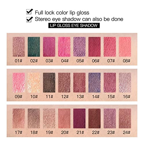 1pc Lip Lip Gloss Matte Shimmer Liquid Batom Nude/Bold Metallic Color