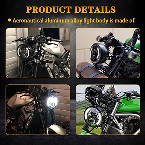 Sktyants 7 polegadas LED LELTL DRL Turn Signal Lights for Motorcycle