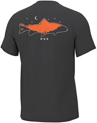 Camiseta de desempenho de manga curta de huk masculina, camiseta de pesca