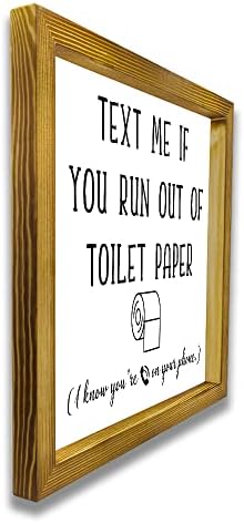 WTRA me mande uma mensagem se você ficar sem papel higiênico rústico de decoração de parede de banheiro da fazenda moderna, casa de