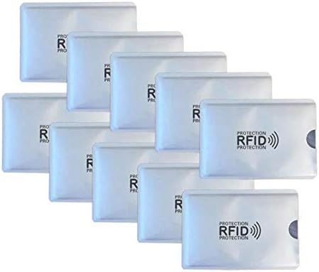 Mangas de bloqueio de RFID para cartões de crédito, conjunto de 20 titulares de protetores de cartão de crédito,