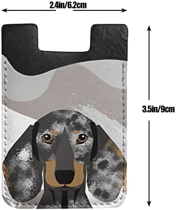 Gagaduck Weiner Dog Adhesive Polho Pocket Pocket Poll Stick On Carting Wallet Sleeve Credit Id Card Titular compatível