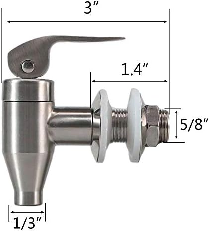 Dispensador de bebida de aço inoxidável dispensador de bebida durável em estilo push de torneira de torneira