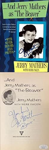 Jerry Mathers Dual assinou 1998. e Jerry Mathers como The Beaver Book- AC92219 - JSA Certified - Revistas de TV