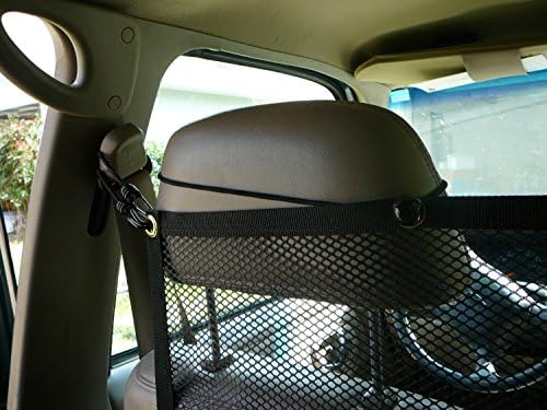 Kommii Pet Car Bailrend Safety Viagem Backseat Barrier PE, Material 900D Fácil operado preto ajustável