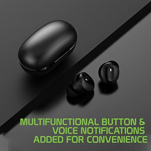 Os fones de ouvido Bluetooth sem fio v5.1 compatíveis com o ZenFone 3 Deluxe com estojo de carregamento estendido para fones de ouvido.