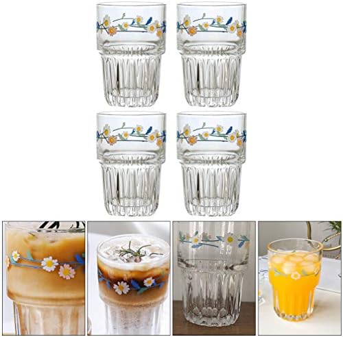 Hemoton Whisky Copos Todbler de vidro 4pcs xícaras de café de vidro bebendo copos de vidro canecas de água xícara de expresso