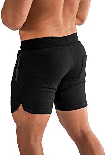 PIDOGYM MEN MEN 'GYM SHORTS, calças curtas de corrida para musculação de execução de treinamento com bolsos de zíper