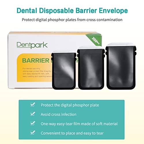 LVCHEN 1000 PCs Dental Xray Barreira Envelopes para fósforo Tamanho da placa 2 - Dentável Dental Digtal -Raio -X Filme Fósforo