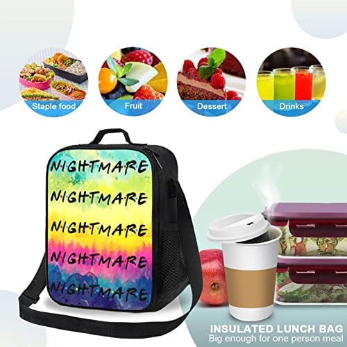 Cartoon Nikroad Nightmare Antes da lancheira de Natal, lancheira de anime para novidades, bolsa de sacola isolada reutilizável