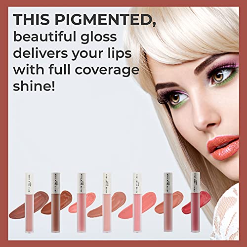 Dê -lhes Lala Lip Gloss - Alto brilho labial colorido - cobertura completa, maquiagem labial de hidrogloss pigmentada para mulheres