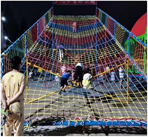 OUYOXI Rede de proteção contra proteção à rede de segurança infantil Rede de corda decorativa de cor ao ar livre, rede anti-queda