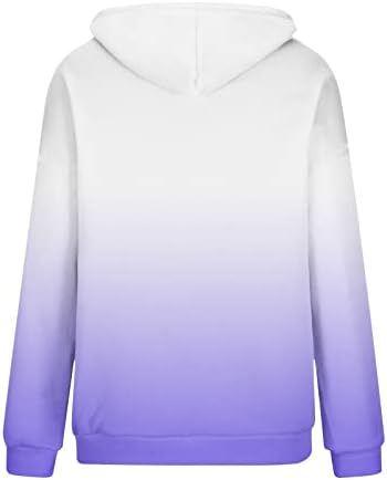 Hoodie de estampa de tinta tie de novidade para mulheres de manga longa Tops de pullouX de cordão