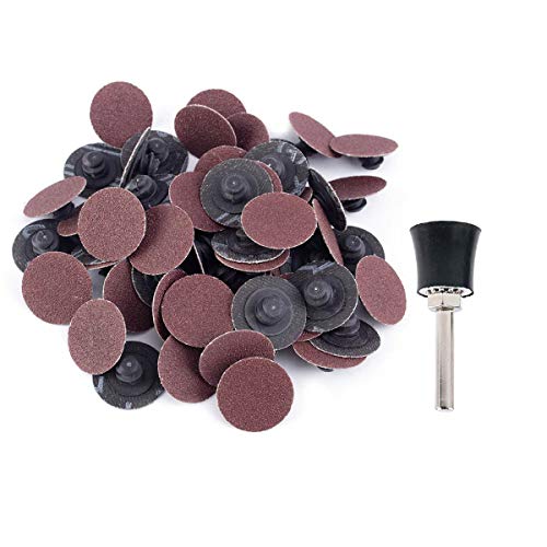 50pcs 1 polegada Lanking Landing Disc 80 Grit, Vézaar Discos de Mudança Quick Discos Acessórios de Grinder com 1/4