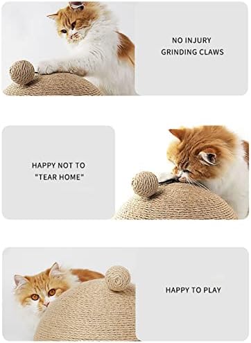 Bola de arranhão para gatos - brinquedos naturais de sisal gato scratcher - Atividade de movimento brinquedos de gatinho - brinquedos naturais interativos para gatinhos.