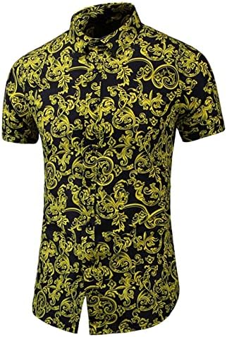 Camisas havaianas masculinas Camisa Aloha de manga curta para homens Button casual Down Down Tropical Hawaii Floral Shirt