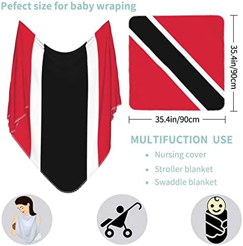 Bandeira de Trinidad e Tobago Baby Blanket Receber Blanket para Capa de Swaddle para recém -nascidos