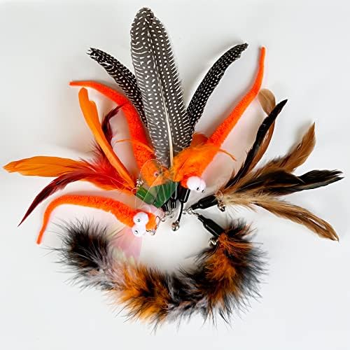 Catneed Cat Feather Substituição Cat Worm Toy Cat Feathers Recarias, 7 PCs Cat Wand Wand Substitui