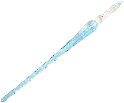 Wanana 1 pacote de vidro assinatura de caneta caneta caneta de vidro handmade signature caneta escrita caneta de cristal para dranwing writing Lightblue