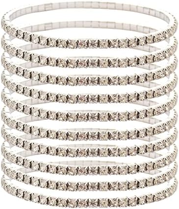 Pulseira de estiramento de strassmishina para mulheres empilhando pulseira de tenista de bracelete de diamante