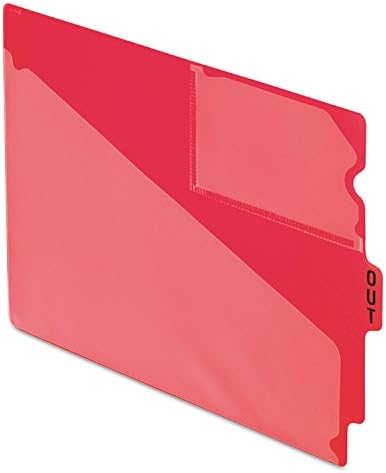 PENDAFLEX 13541 TAB END POLY OUT Guides, Center Out Guia, Carta, Vermelho, 50/Box