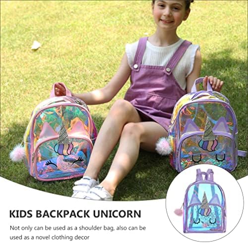 Valiclud Clear Unicorn Backpack para Girl Holográfico Mochila Clear Backpack Unicorn Transparent Backpack Clear Mini Backpack