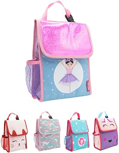 Lunchagem para crianças Joy2b Kids - Mermaid bolsa de sereia isolada Kids com suporte para garrafas de água - sacos reutilizáveis