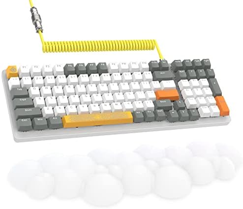 Ziyoulang K3 Teclado de jogo mecânico Chave linear linear CROMA RGB Painel de metal retrô+TPU Extendeável Cabo enrugado personalizado Tipo C para USB-A Aviador destacável conector+teclado PALM REST PARA PC/MAC