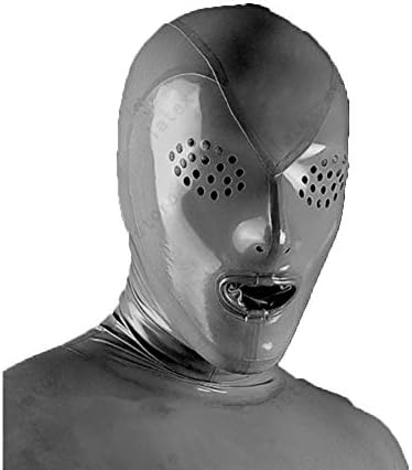 Natural Latex Honeycomb máscara de máscara cinza novo Cosplay de sexo de capas