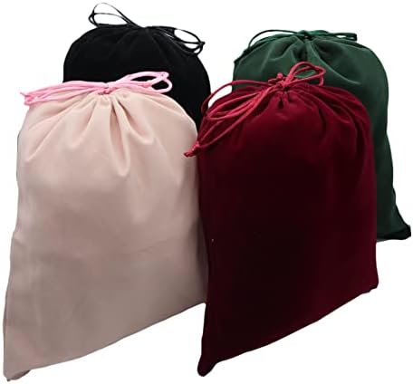 Aestivado 8 Pacote de veludo grande bolsa de cordão, bolsa de veludo 8 × 10 polegadas Bolsa de cosméticos bolsas de pó 8