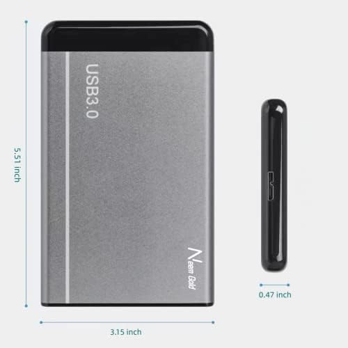 U&D 750GB 2,5 polegadas DISTÓRIAS DE RUDO DO RUDO EXTERNAL PORTÁVEIS USB3.0 Mobile HDD Storage Compatível para PC, desktop,