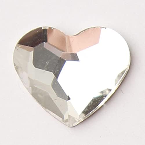 Waazi 100pcs 10mm/0,39in moda 3d unhas strassm rmocristões de coração Cristais de vidro de vidro de vidro Uso para decorações de roupas de diy unhas