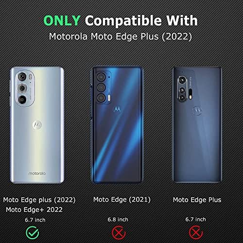 Dahkoiz para Motorola Edge Plus Caso, MOTO Edge PLUS 5G UW 2022 Case com tampa à prova de poeira, proteção de cobertura de borracha