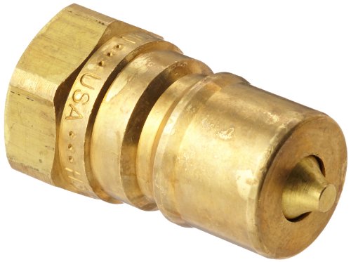 Dixon Valve H3F3-B Brass ISO-B Intercâmbio de ajuste hidráulico, mamilo, 3/8 acoplamento x 3/8-18 fêmea NPTF