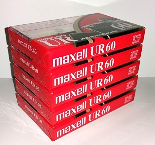 Maxell UR 60 Posição IEC tipo I Normal Cassette de áudio - 5 pacote
