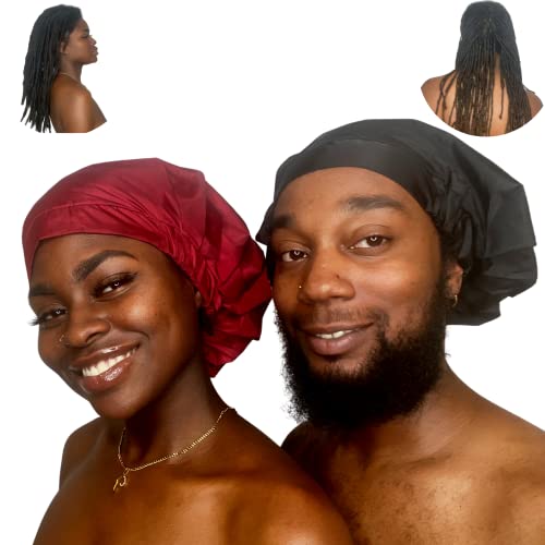 TTAT Capace de chuveiro extra grande para homens e mulheres com tranças, dreadlocks, locs, afro, coily e cabelos longos,