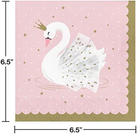 Educadores de mesa descartáveis ​​e decorações de cisne rosa elegante pacote de festas: pratos, guardanapos, tampa da mesa