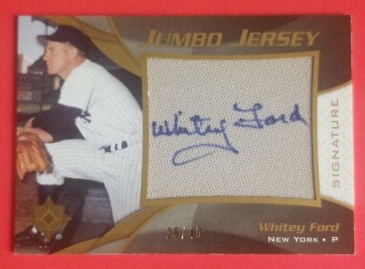 Whitey Ford 2009 UD Ultimate Collection Baseball Jumbo Jersey Card 26/40 - Jerseys autografadas da MLB