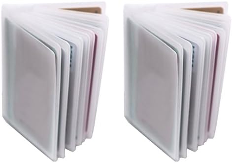 Conjunto de wowfoot de 2-10 páginas de carteira de plástico inserção para bifold trifold 20 slots titular substituto