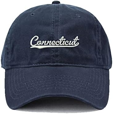 Camas de beisebol masculinas de Cijia -Cijia Connecticut - CT bordado com chapéu de algodão lavado com papai