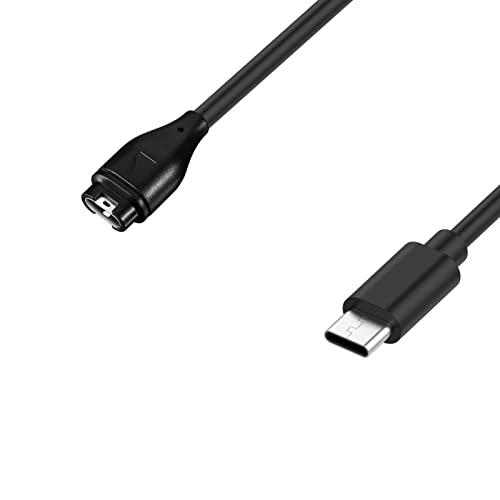 MOTONG USB TIPO C Compatível com cabo Garmin, compatível com Garmin VivoSmart 5 para USB C Fio de cabo de carregamento de carregamento compatível com Garmin Fenix ​​7 7s 7x instinto 2/2s Descendente G1