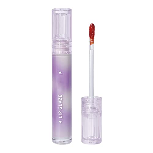 Vefsu Purple Lip Glaze Water Gloss Lip Gloss não é facilmente manchado de copo para melhorar a cor e trazer brilho ao plumper labial