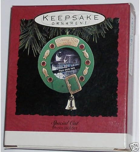 Hallmark Keepsake Ornament Fish Christmas Wreath Special Cat Photo Solter