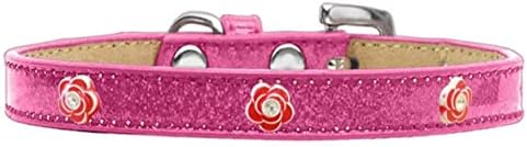 Mirage Pet Products Rose Widget Dog Collar, tamanho 10, roxo/vermelho