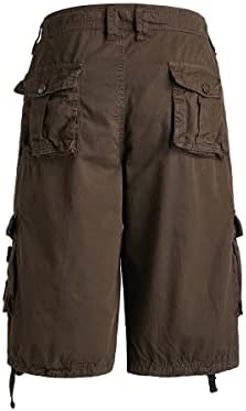 Shorts de carga de Leehanton para homens Quick Dry relaxado ajuste ao ar livre Casual Twill Golf Short